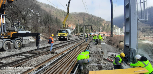 Dobava betona pri izgradnji nove ŽP. Zagorje