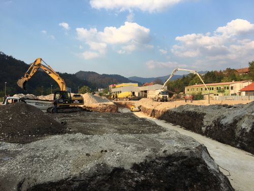 Izkop trgovski center Pilon Trbovlje